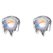 Moonstone Lava Stud Earrings